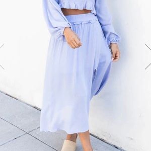 NWT - Imagine That Smocked Midi Side Slit Skirt